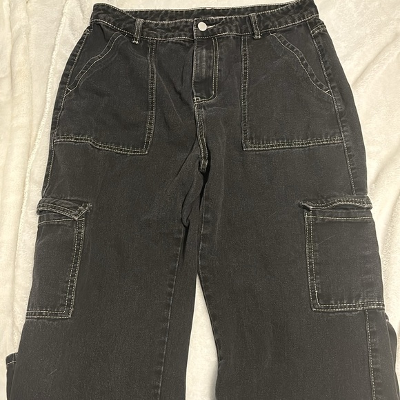 Cargo jeans, white stitching - Picture 3 of 6